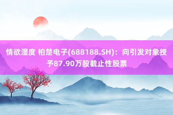 情欲湿度 柏楚电子(688188.SH)：向引发对象授予87.90万股截止性股票