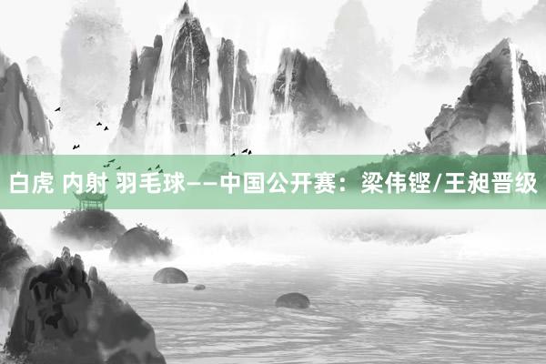 白虎 内射 羽毛球——中国公开赛：梁伟铿/王昶晋级