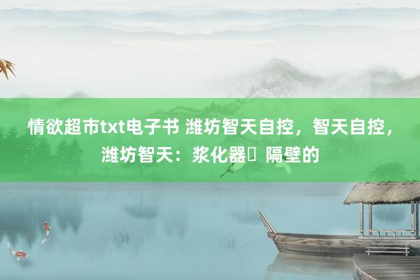 情欲超市txt电子书 潍坊智天自控，智天自控，潍坊智天：浆化器	隔壁的