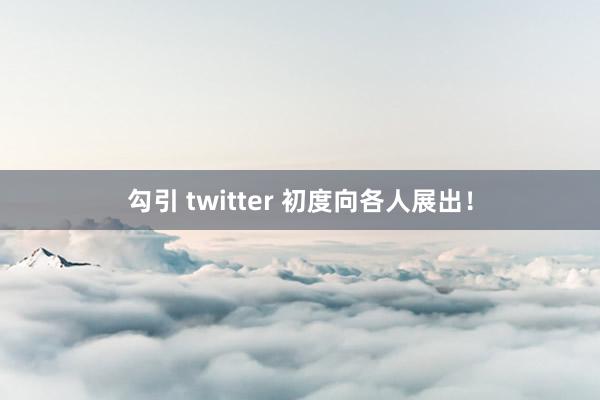 勾引 twitter 初度向各人展出！