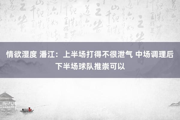 情欲湿度 潘江：上半场打得不很泄气 中场调理后下半场球队推崇可以