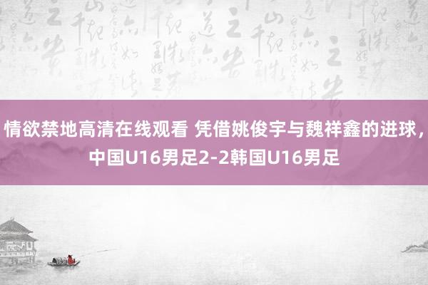 情欲禁地高清在线观看 凭借姚俊宇与魏祥鑫的进球，中国U16男足2-2韩国U16男足